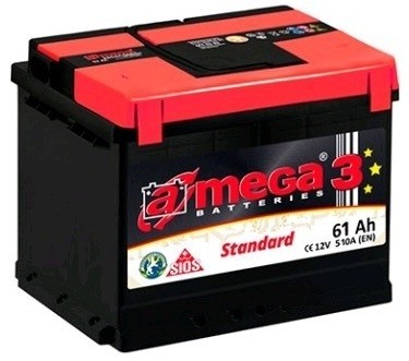 Аккумулятор A-mega Standard ASt 61B.0 61Ah 510A, A-mega
